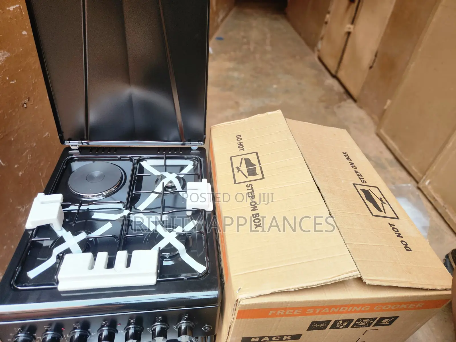 Pixel 50x60cm Cooker Electric Oven 3 Gas Burners 1 Hotplate