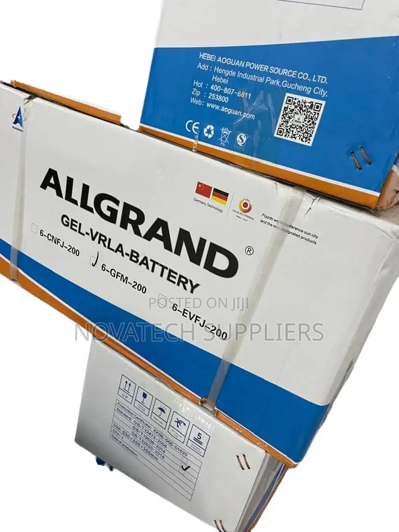200ah Pure Gel Allgrand Solar Batteries