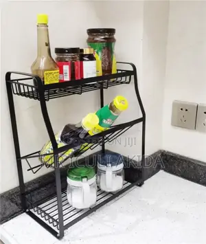 3tier Stainless Steel Kitchen Seasoning Spice Rack Organiser