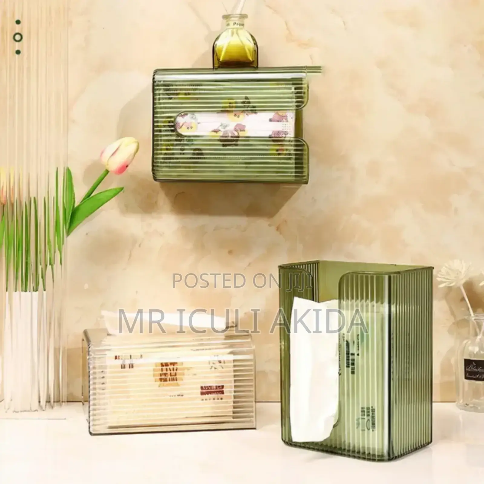Acrylic Self Adhesive Toilet Paper Roll Napkin Holder