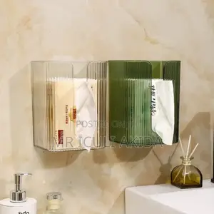 Acrylic Self Adhesive Toilet Paper Roll Napkin Holder