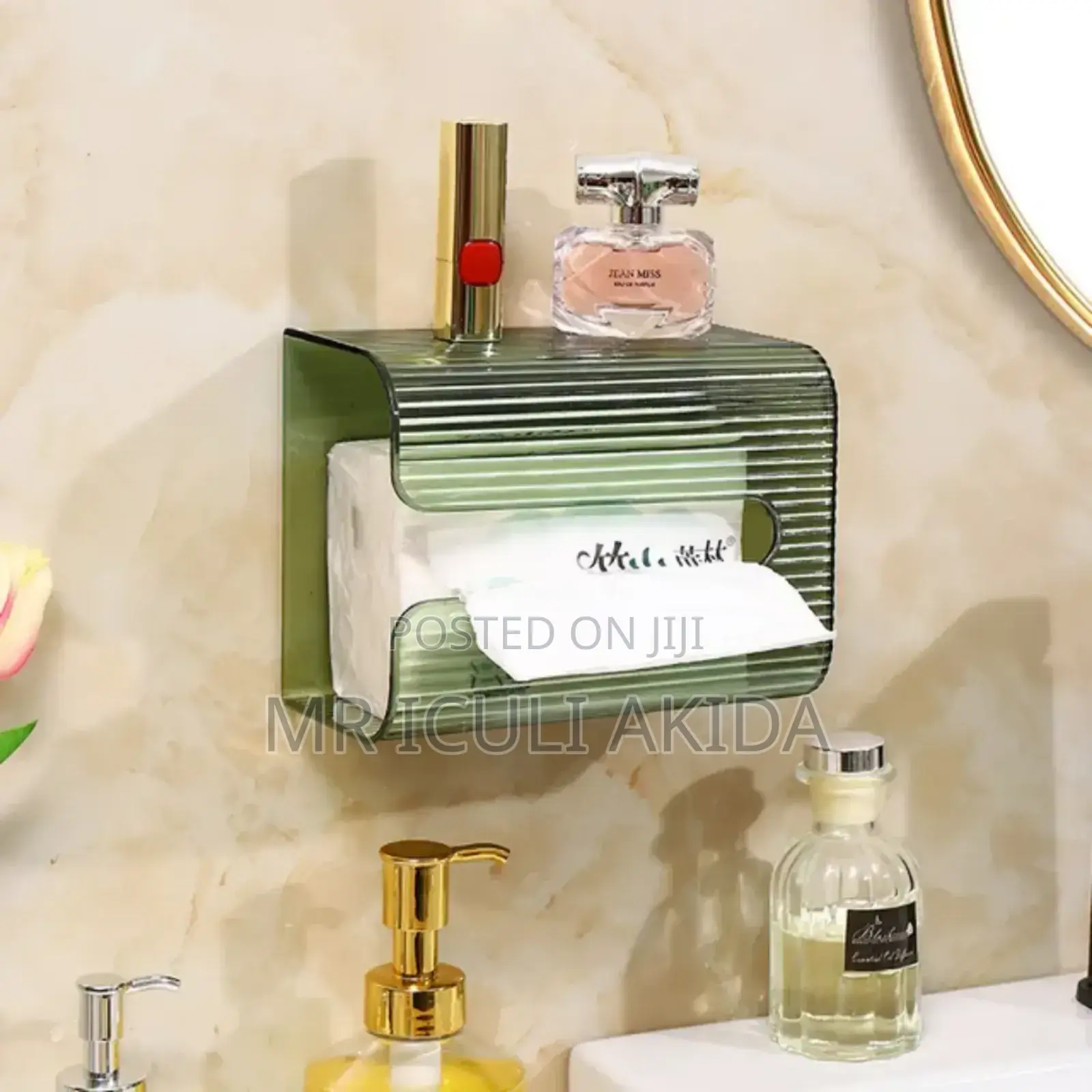Acrylic Self Adhesive Toilet Paper Roll Napkin Holder
