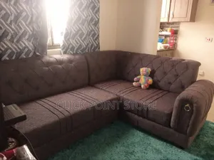 L Sofa Set / Brand New Brown L Shaped Sofa
