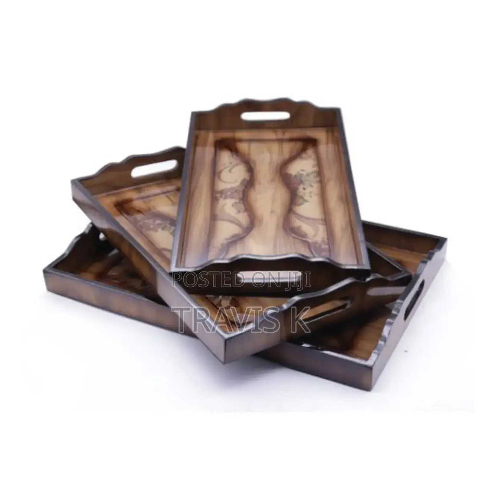 Wooden Tray Set
