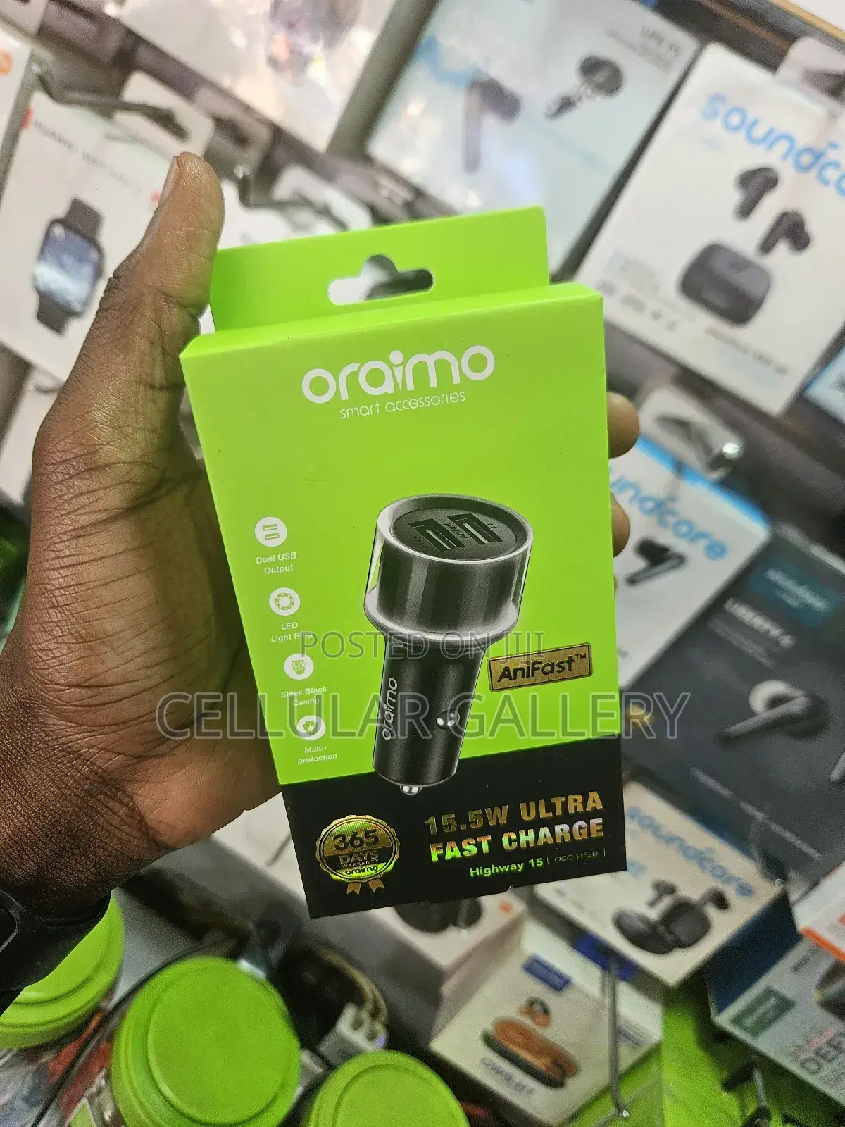 Oraimo Car Charger 15.5W Ultra Fast Charge