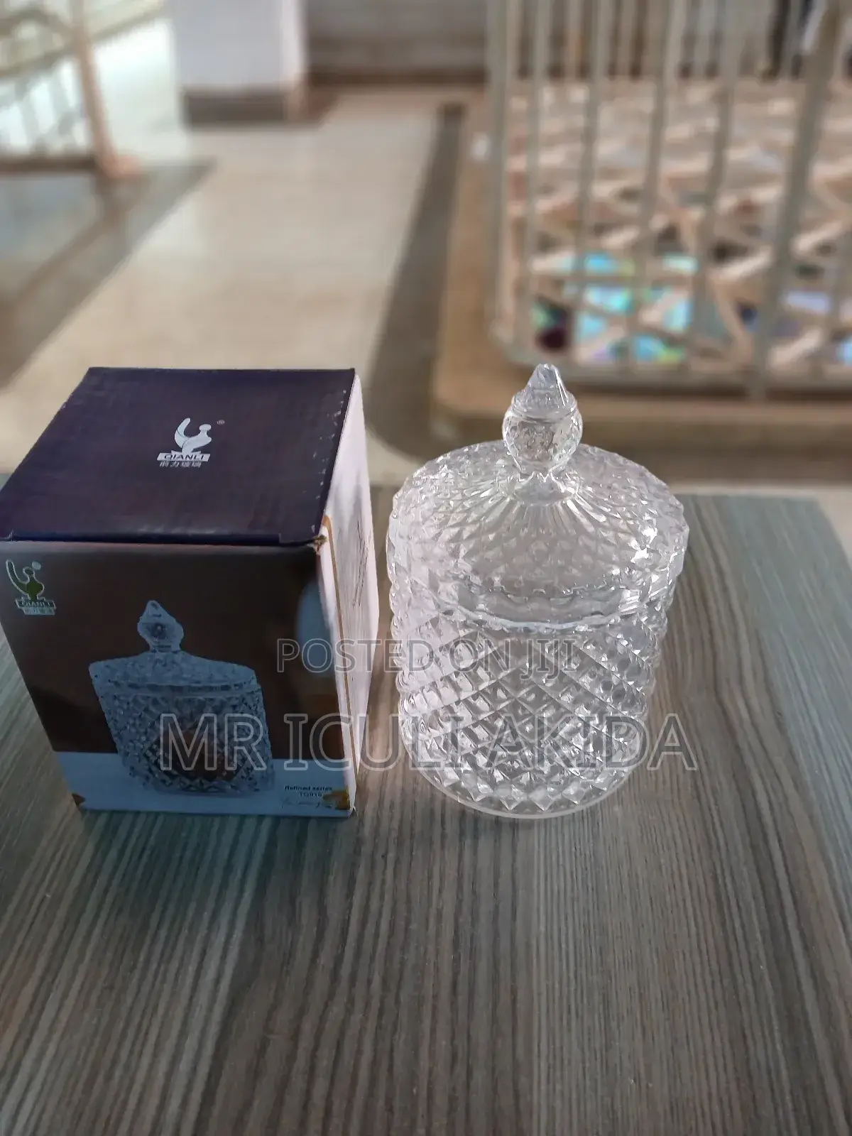 Refined Glass Candy Jar Sugar Bowl