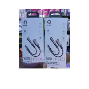 Green Lion 2 in 1 Earphone and Charging Adapter.