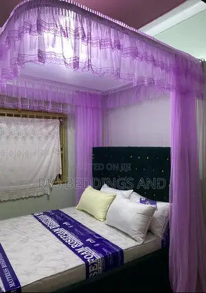 Wall Mount Mosquito Net King Size / Color Purple