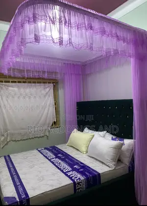 Wall Mount Mosquito Net King Size / Color Purple