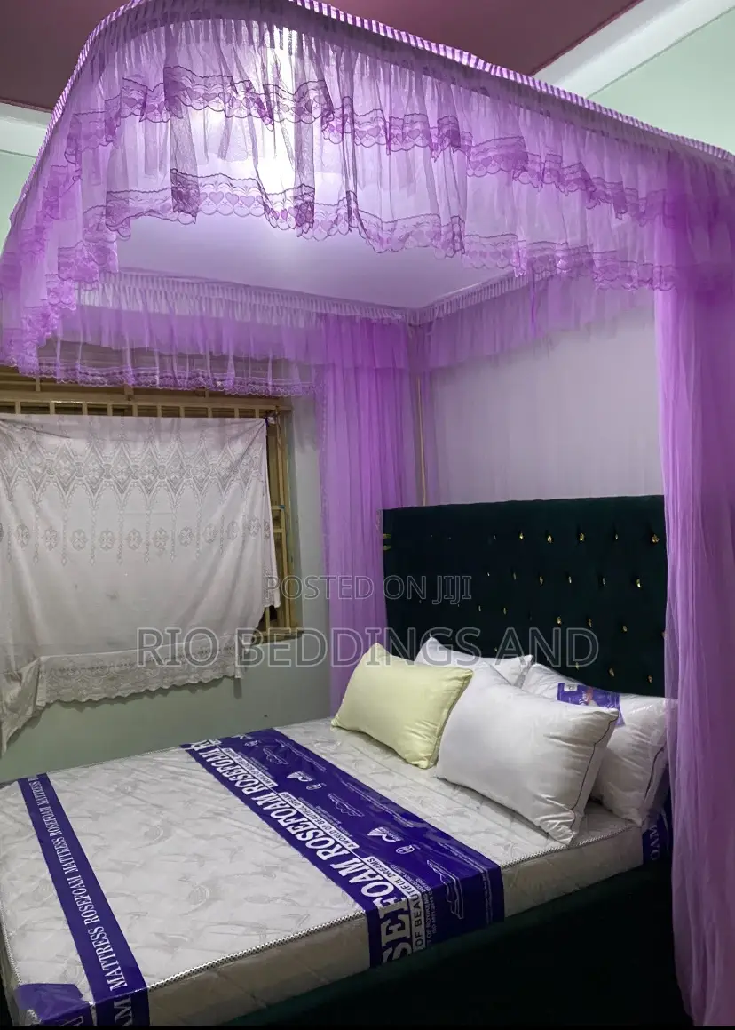 Wall Mount Mosquito Net King Size / Color Purple