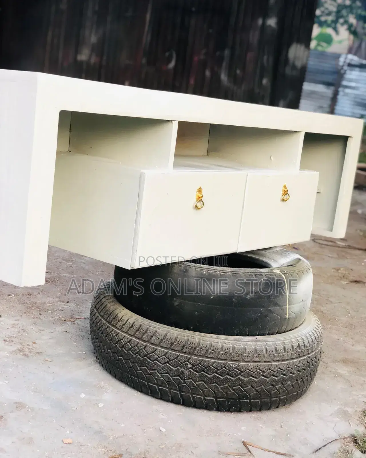 Led Light Tv Stand Unit White