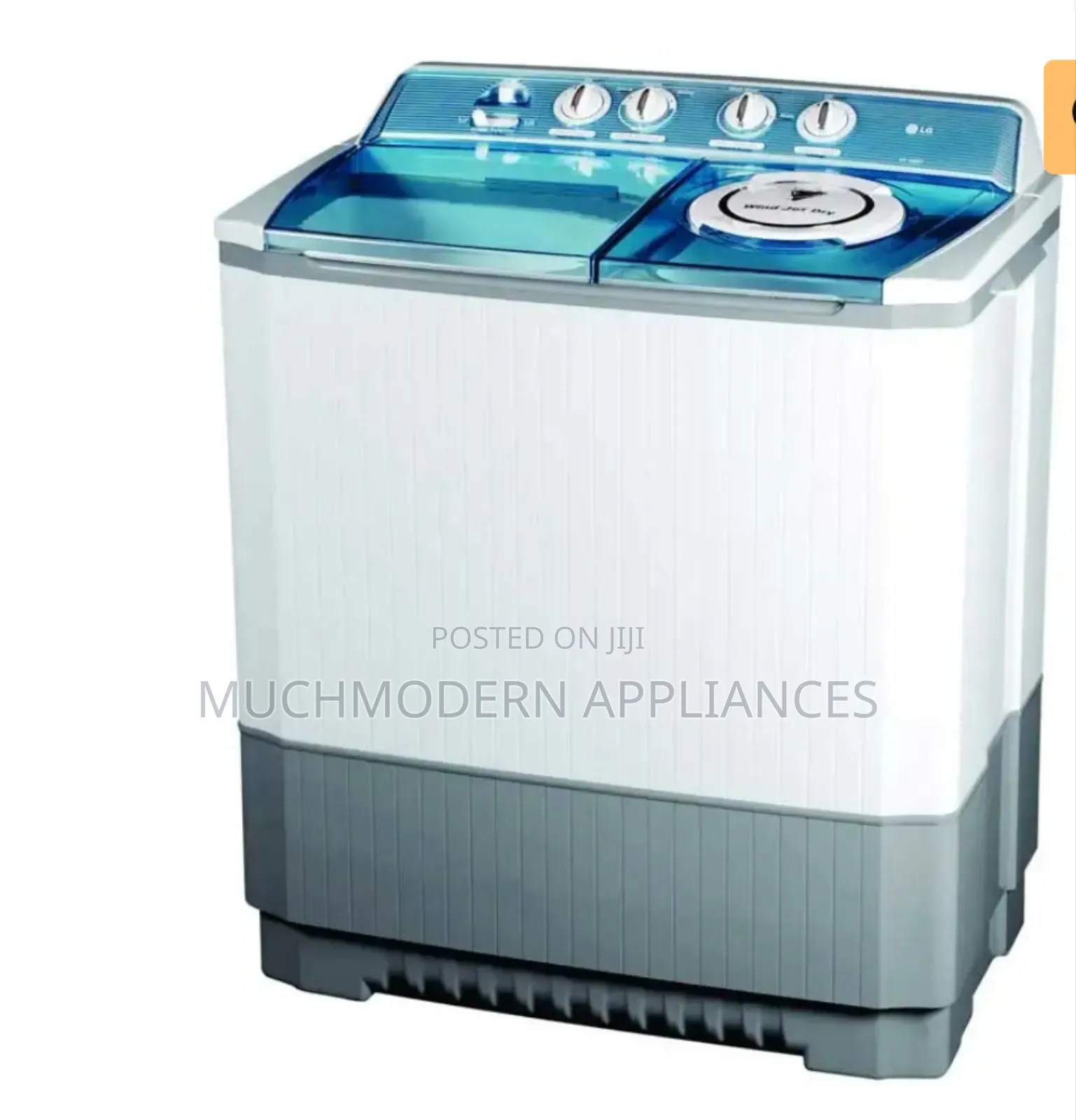 LG 13KG Twin Tub Washer, Roller Jet P1761RWNBL