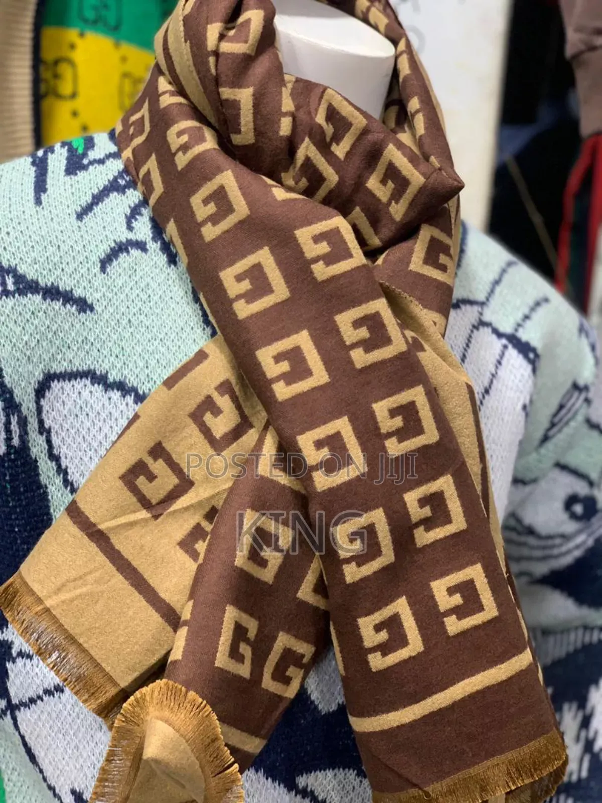Espresso Gucci/Burberry Scarf