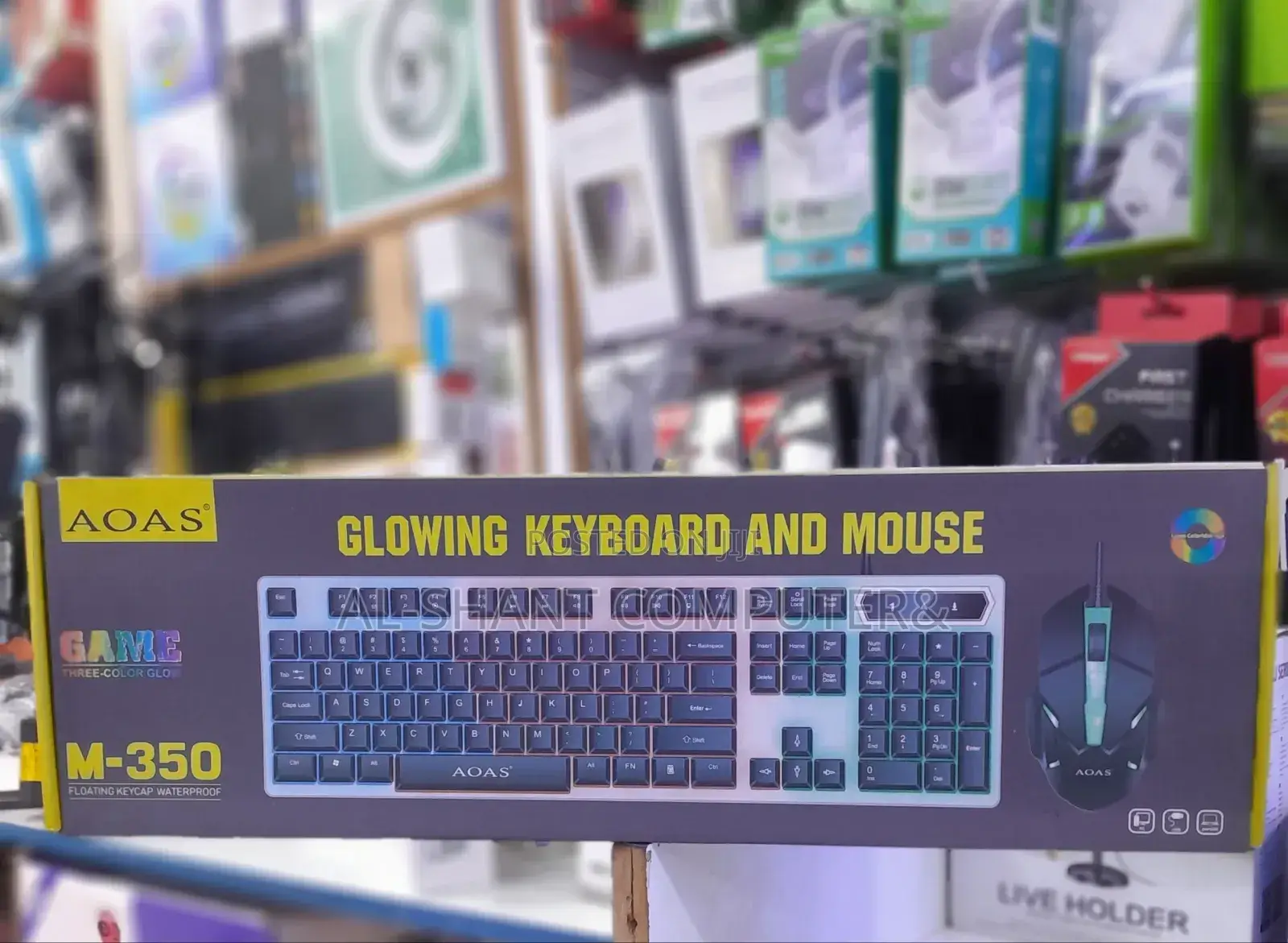 Gaming Keyboard Mouse/Aoas M-350 Glowing Keyboard Mouse