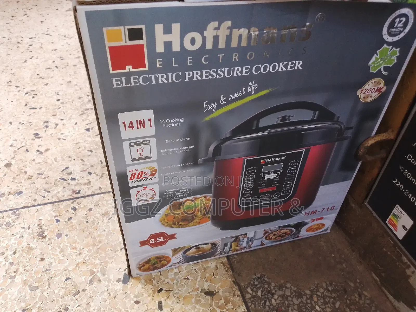 Hoffmans' 6.5 Litres Pressure Cooker (Hm-716)