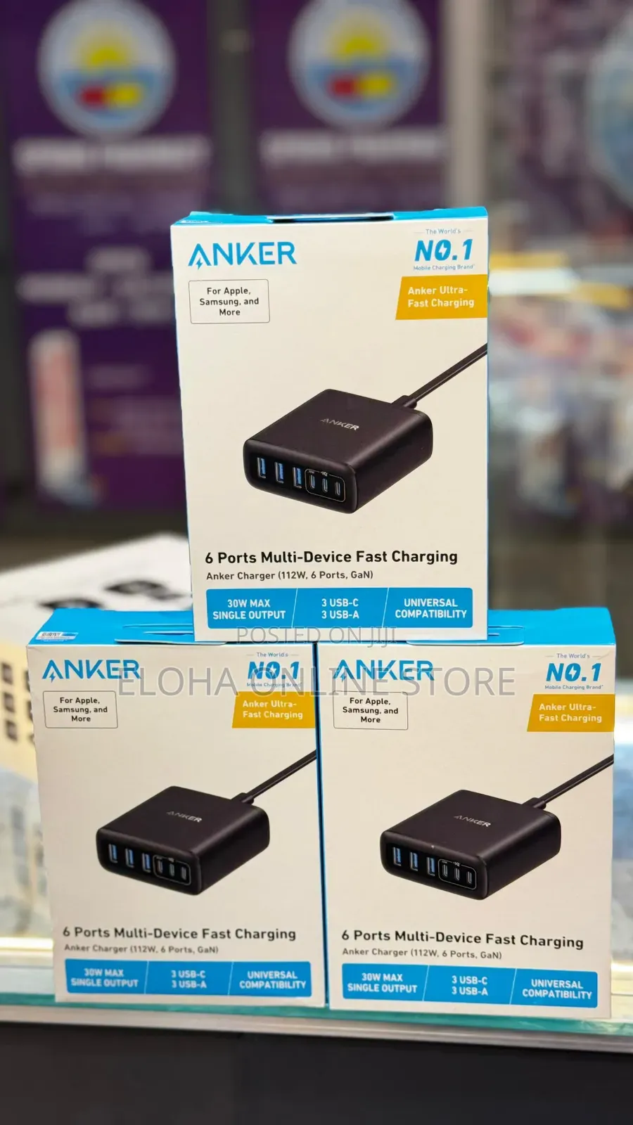 Anker 6 Ports Multi-Device Fast Charging Gan 112W