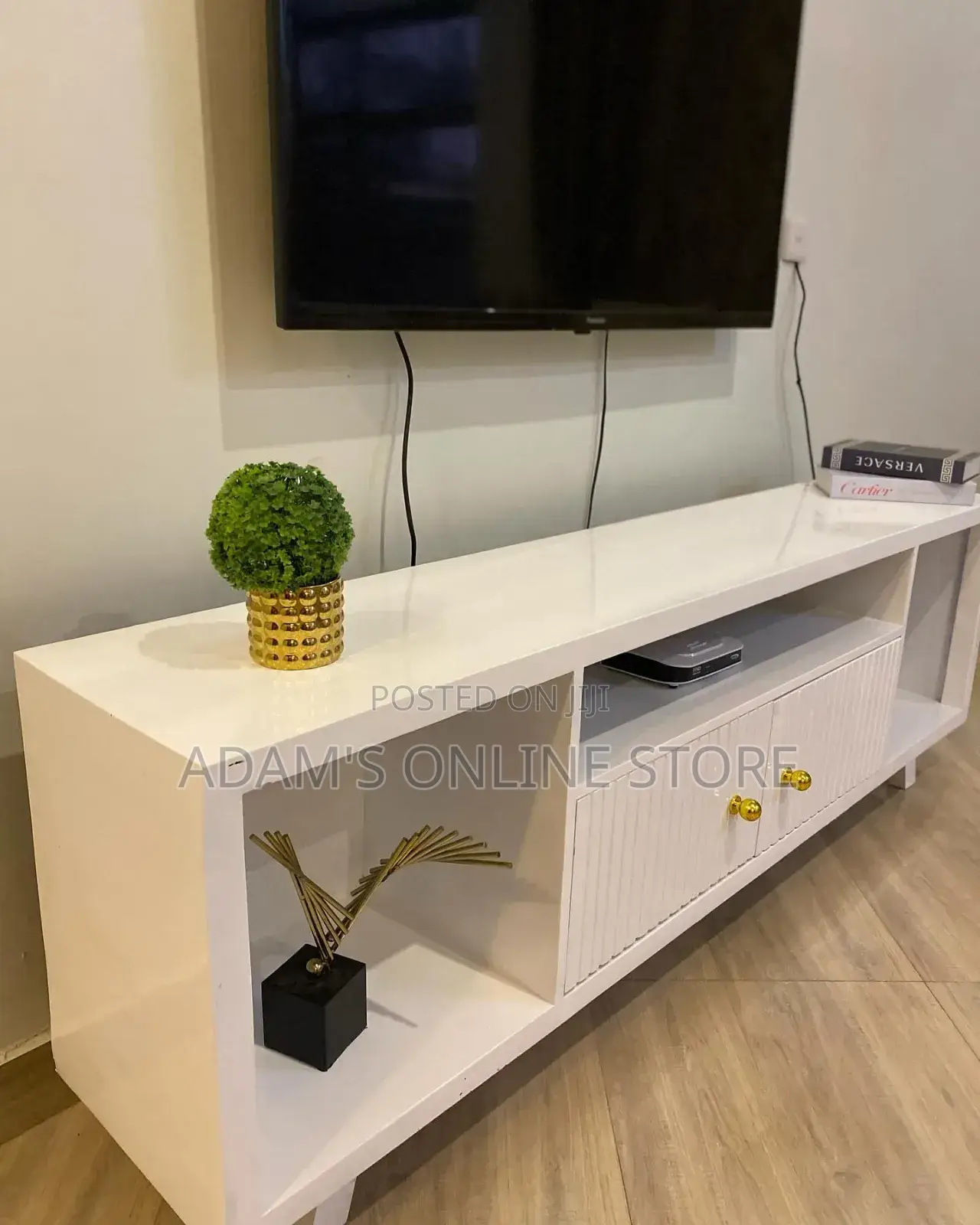 White Dabour Door Tv Stand Unit 180cm Length on Size