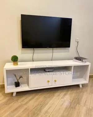 White Dabour Door Tv Stand Unit 180cm Length on Size