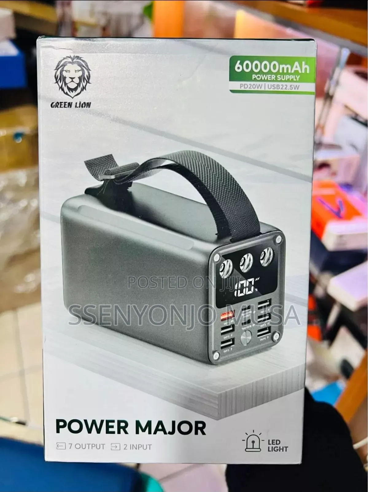 Green Lion Power Bank 60000mah - 6 Usb Ports, 2 Type-c Ports