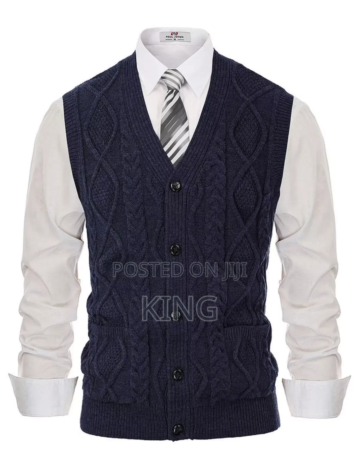 Amor v-Neck Button Sweater