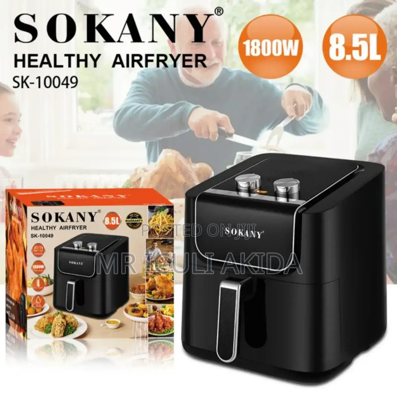 Sokany 8.5L 1800w Healthy Home Air Fryer