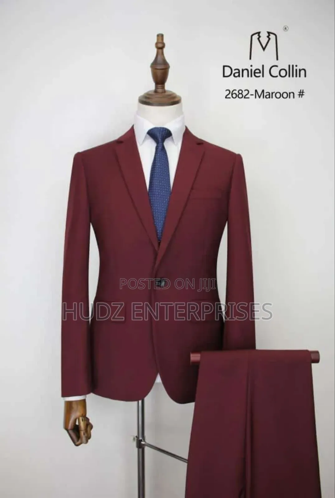 De 2pc Senator Suit Maroon