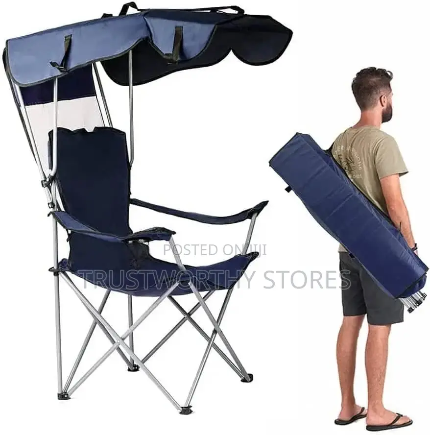 Foldable Classic Camping Chair With a Canopy