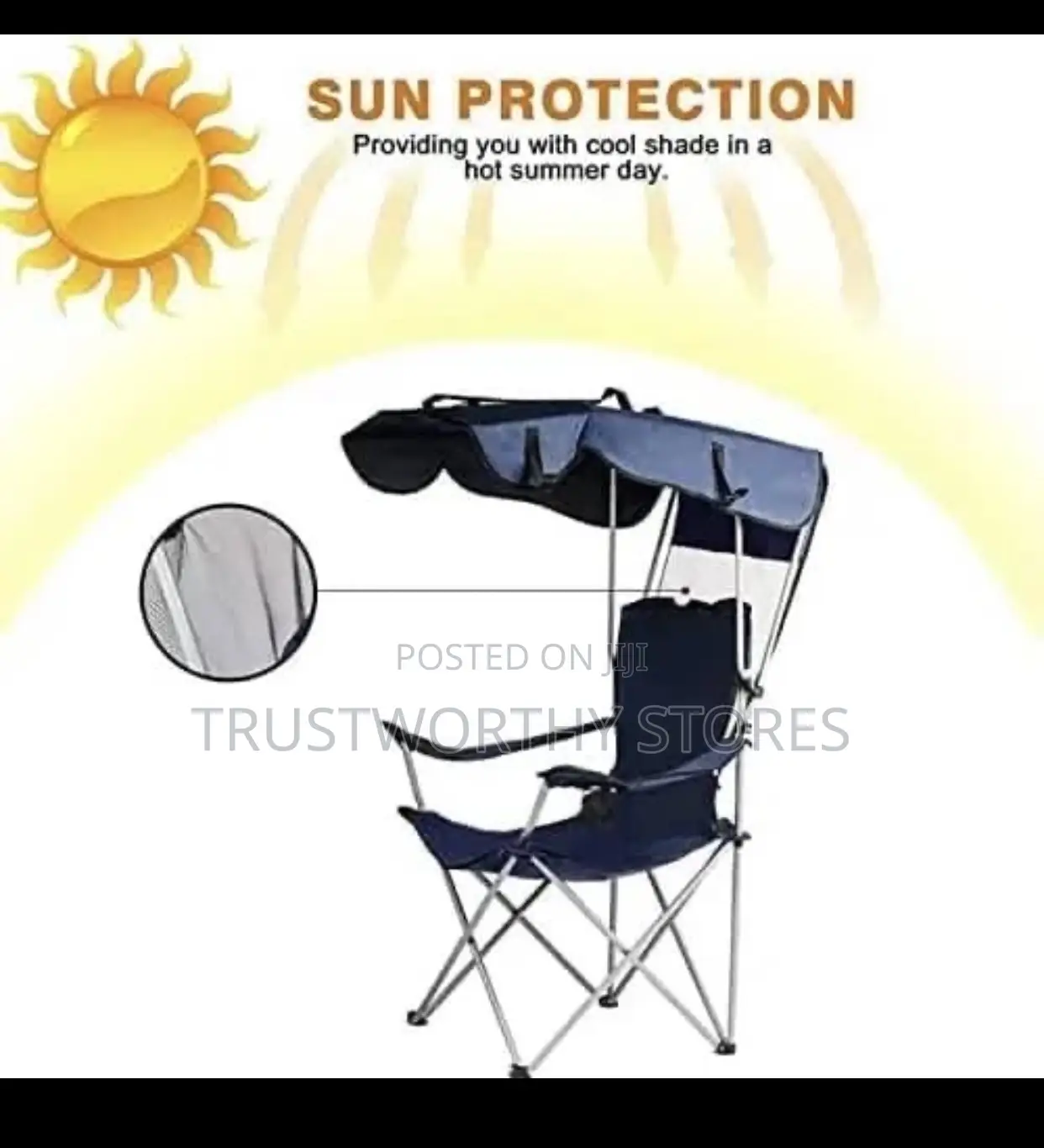 Foldable Classic Camping Chair With a Canopy