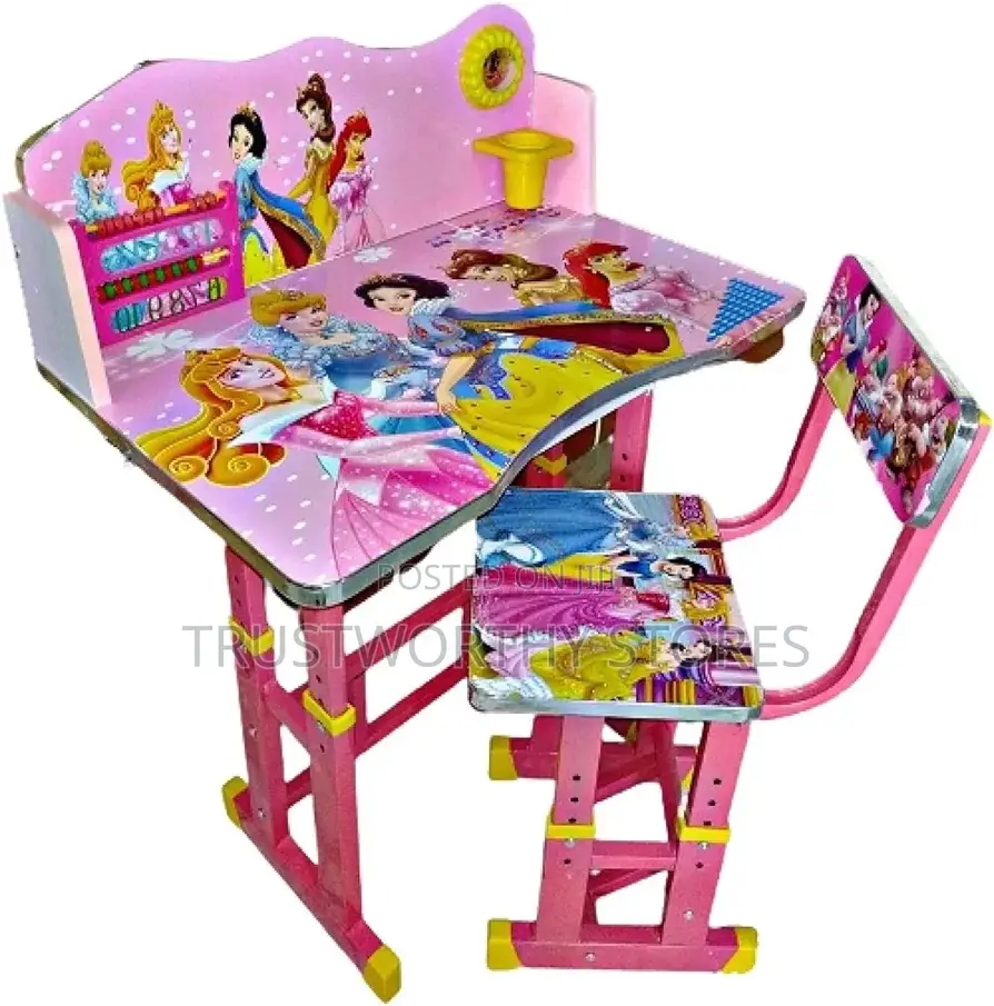 Children Adjustable Reading Table With Chair 2-12years