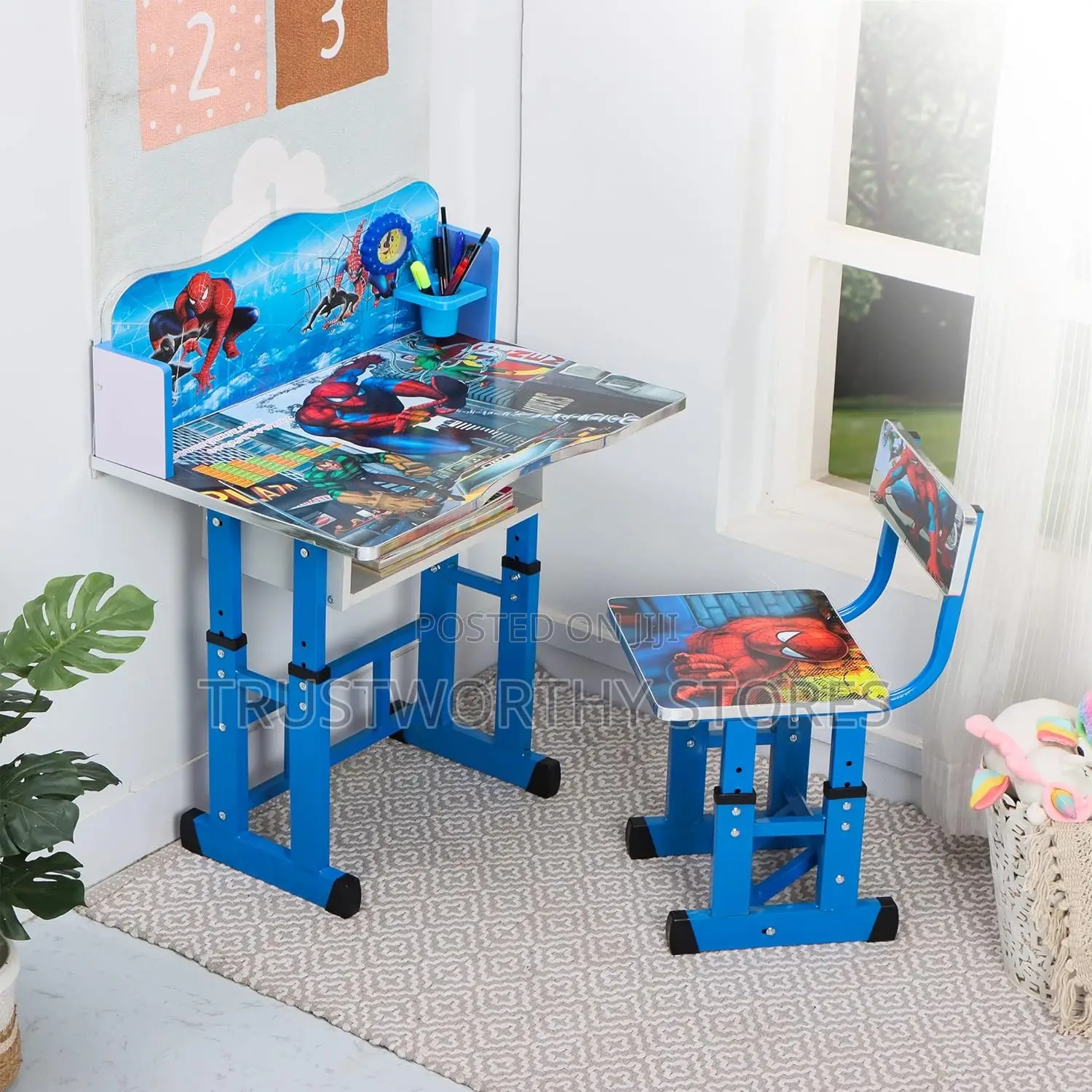 Children Adjustable Reading Table With Chair 2-12years