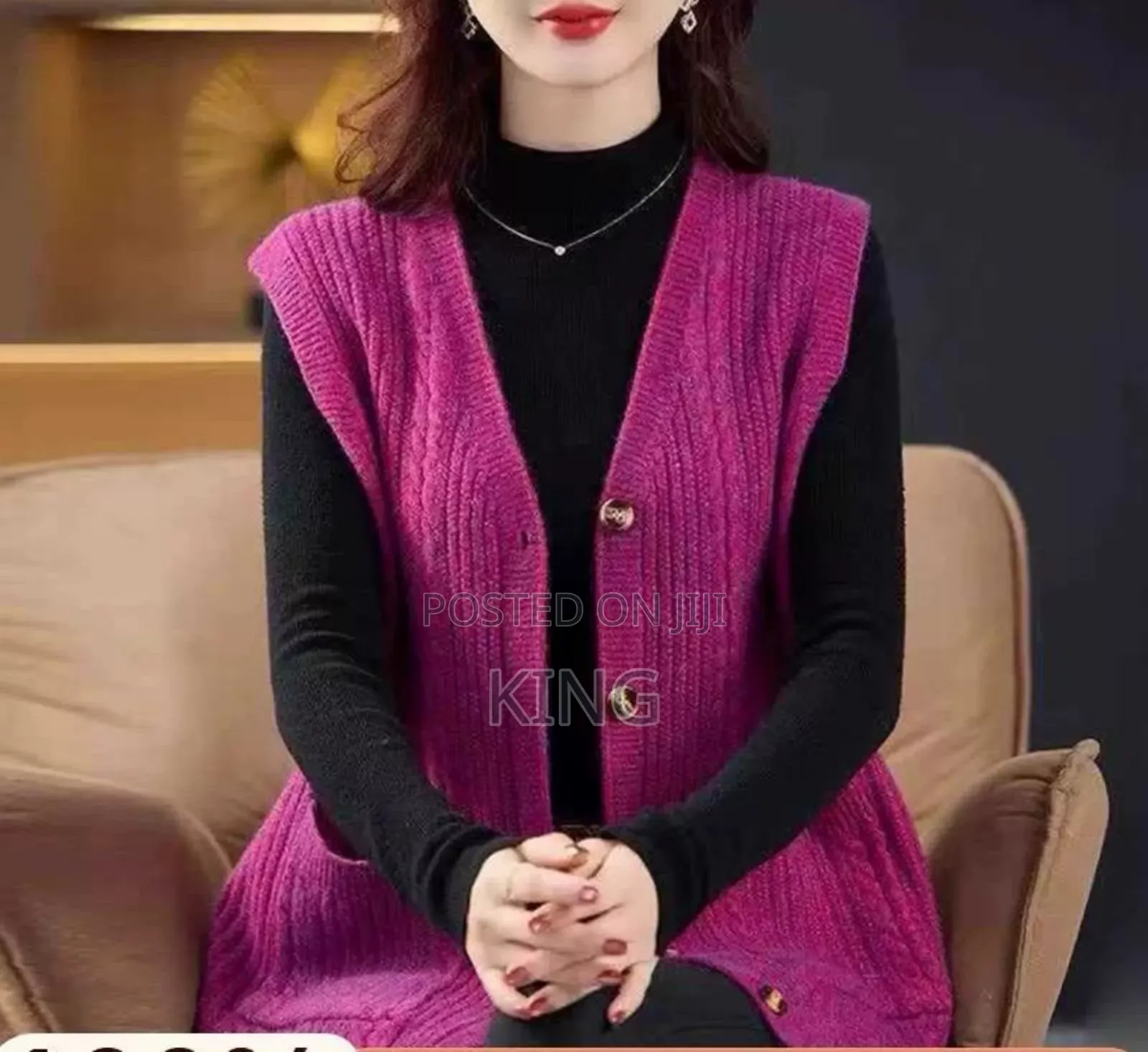 Fashion v-Neck Button Sweater