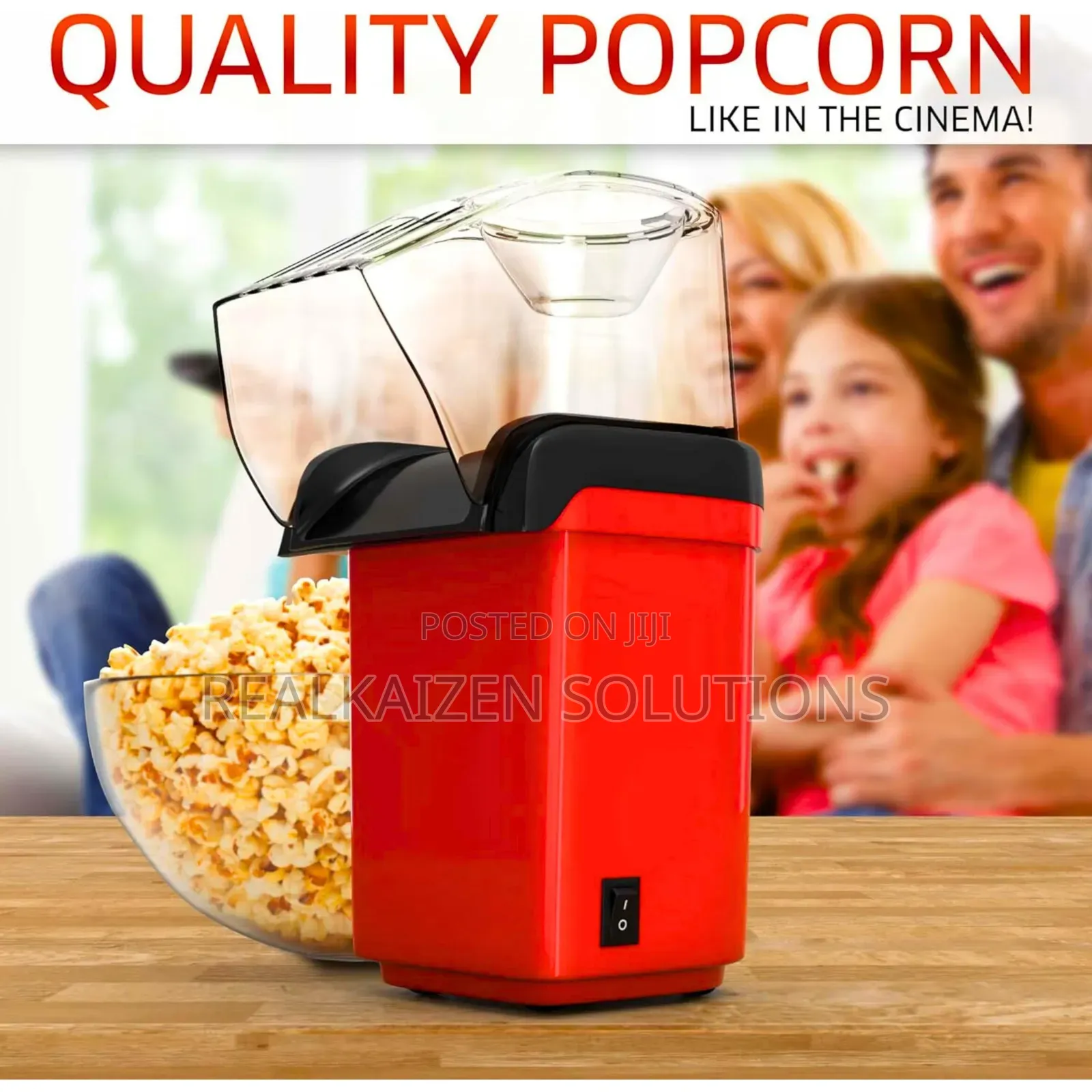 Oil Free Hot Air Electric Retro Design Mini Popcorn Maker