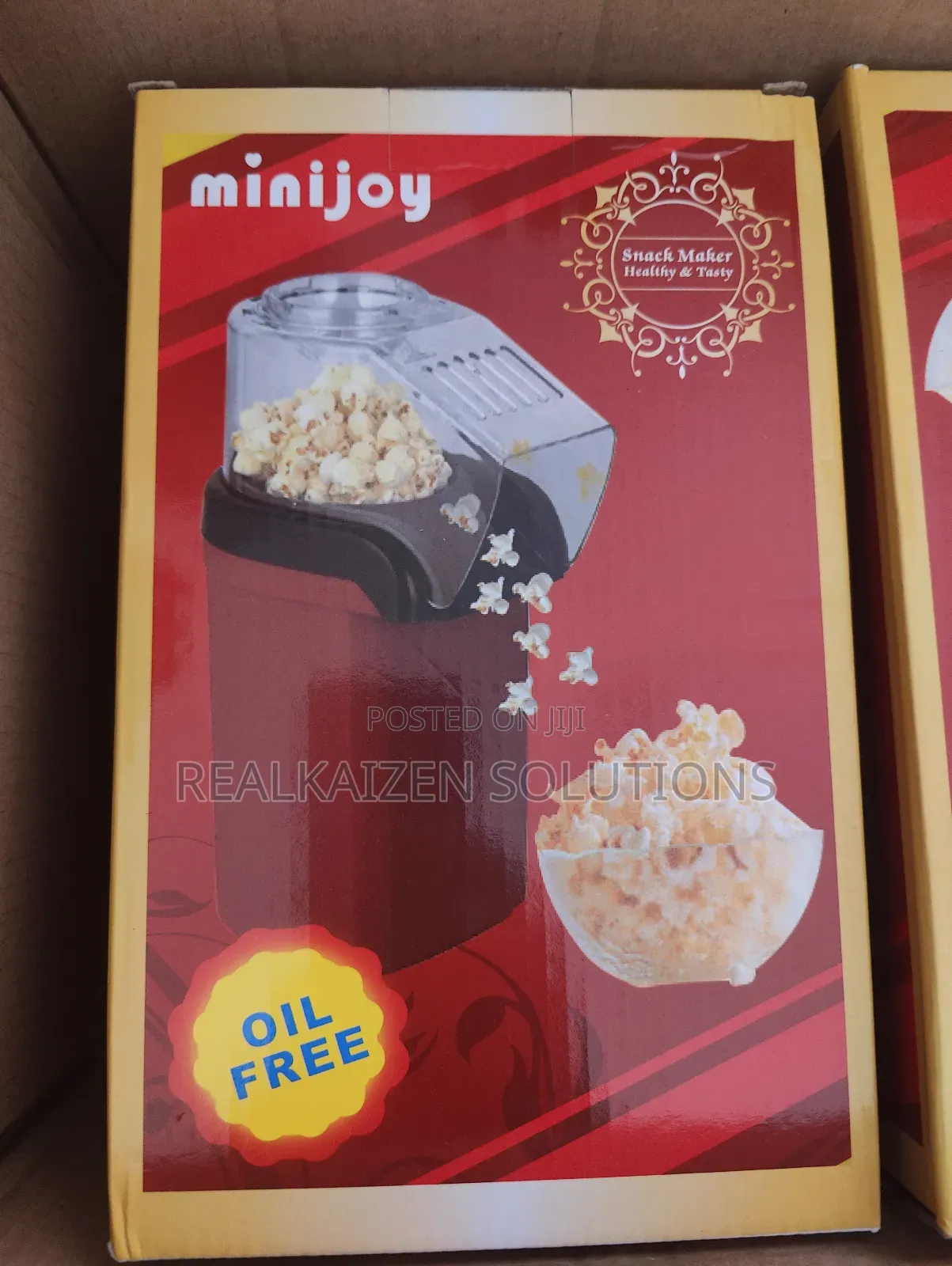 Oil Free Hot Air Electric Retro Design Mini Popcorn Maker