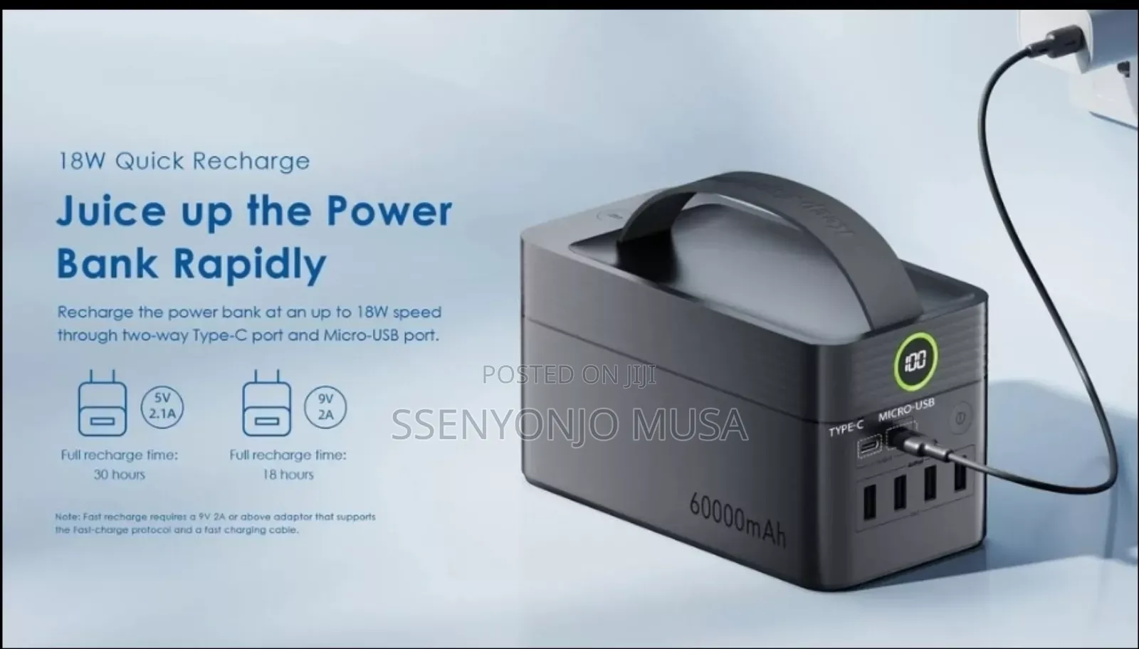 Oraimo Powerbox 600 (Opb-P600q) 60000mah Portable Power Bank
