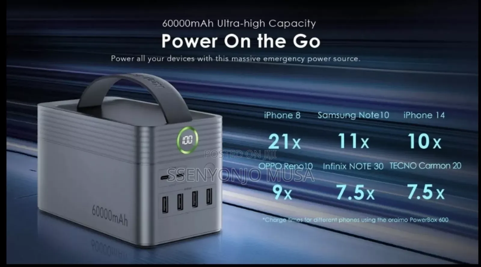 Oraimo Powerbox 600 (Opb-P600q) 60000mah Portable Power Bank