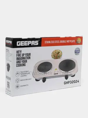 Geepas Stainless Steel Double Hotplate