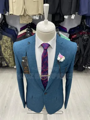 De Light Blue Turkish Blazer Coat