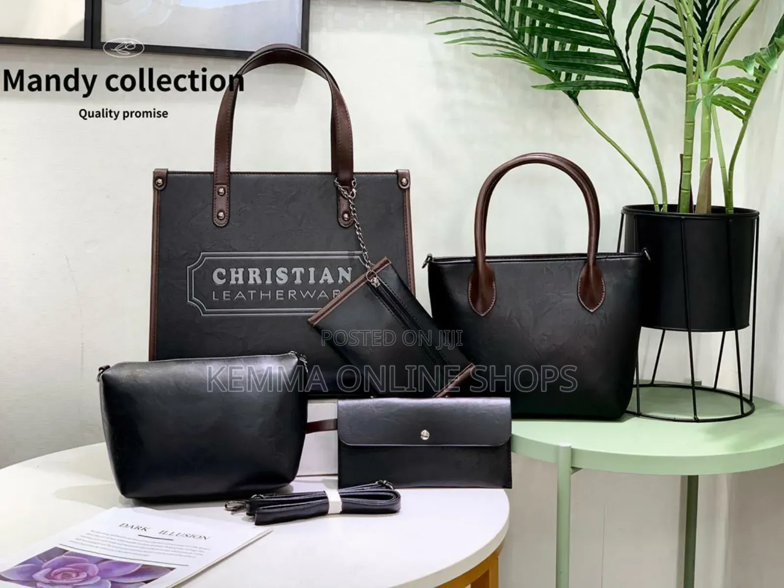 Leather Christian Hang Bag Set