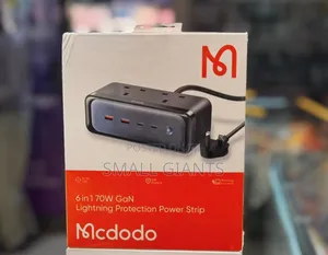 6 in 1 70W Gan Lightning Protection Power Strip