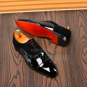 De Black Shinny Wedding Shoes