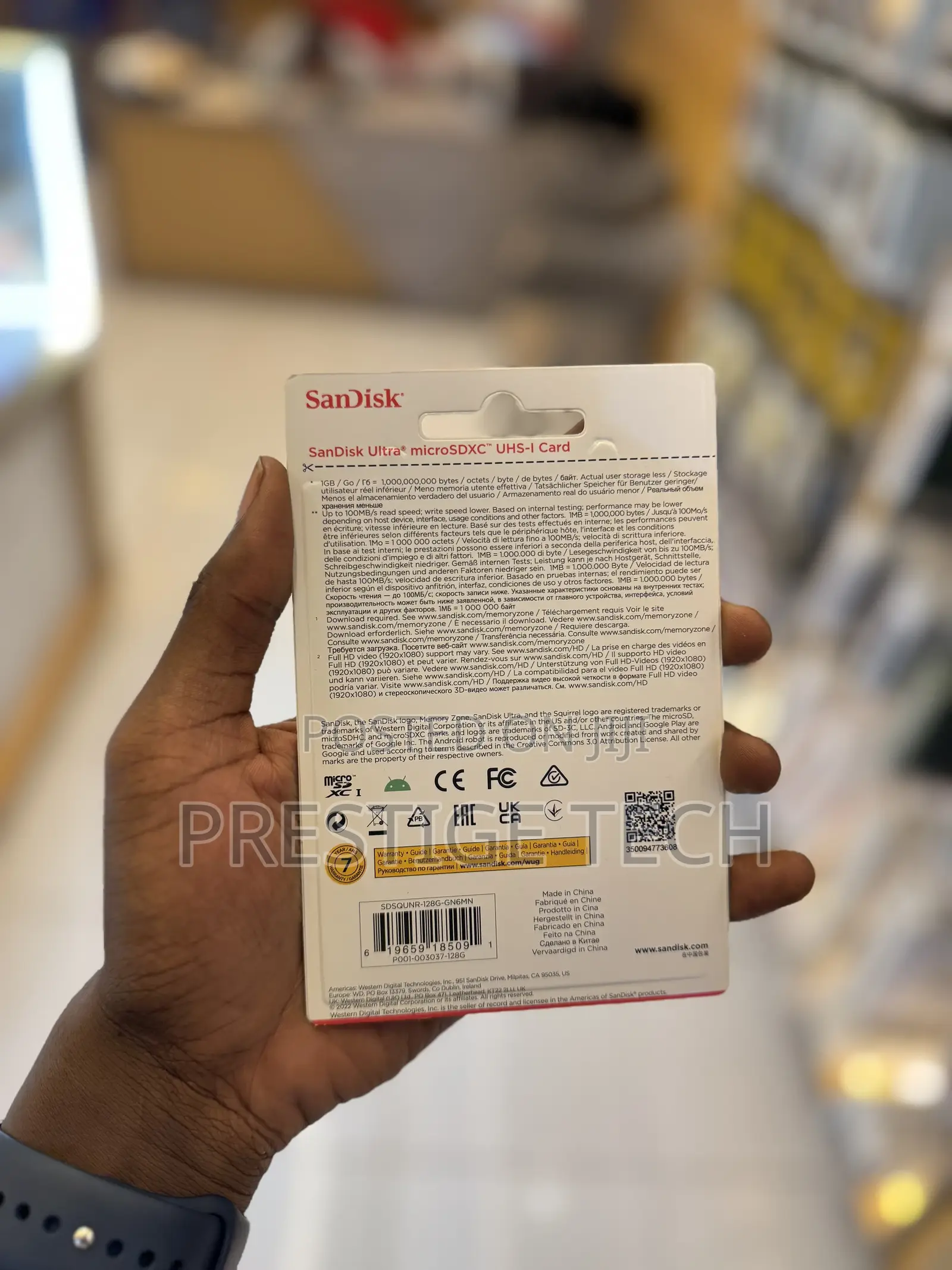 Sandisk 128gb Memory Card Ultra Sd 100mb/S