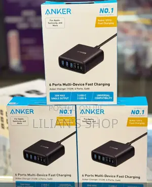 Anker 6 Ports Multi Device Fast Charging Gan 112W