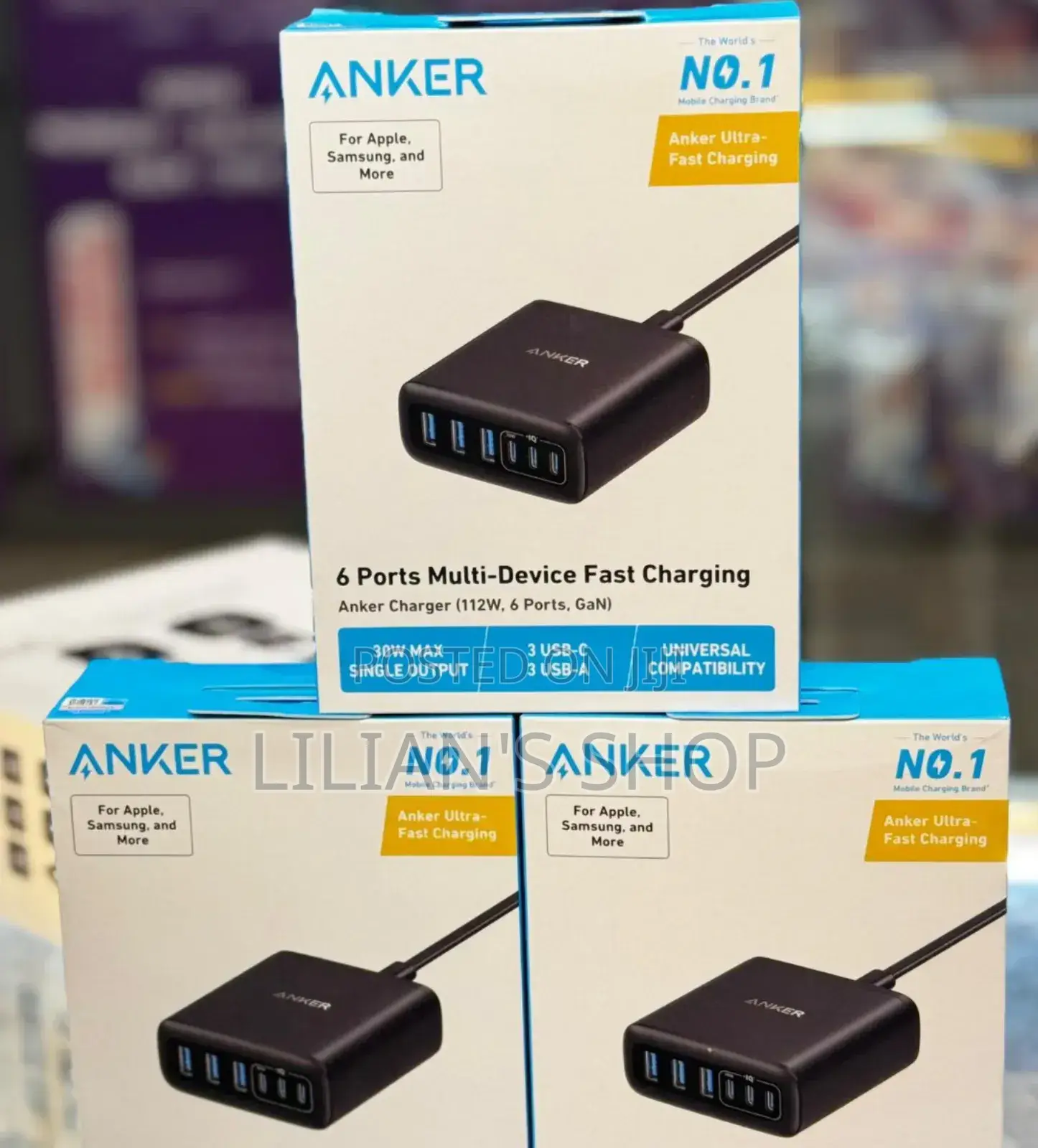 Anker 6 Ports Multi Device Fast Charging Gan 112W