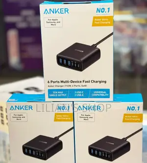 Anker 6 Ports Multi Device Fast Charging Gan 112W