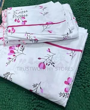 King Size Cotton Bedsheets With 4 Pillowcases
