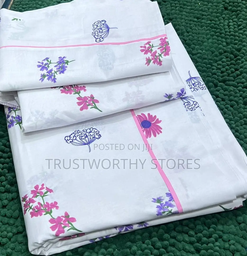 King Size Cotton Bedsheets With 4 Pillowcases