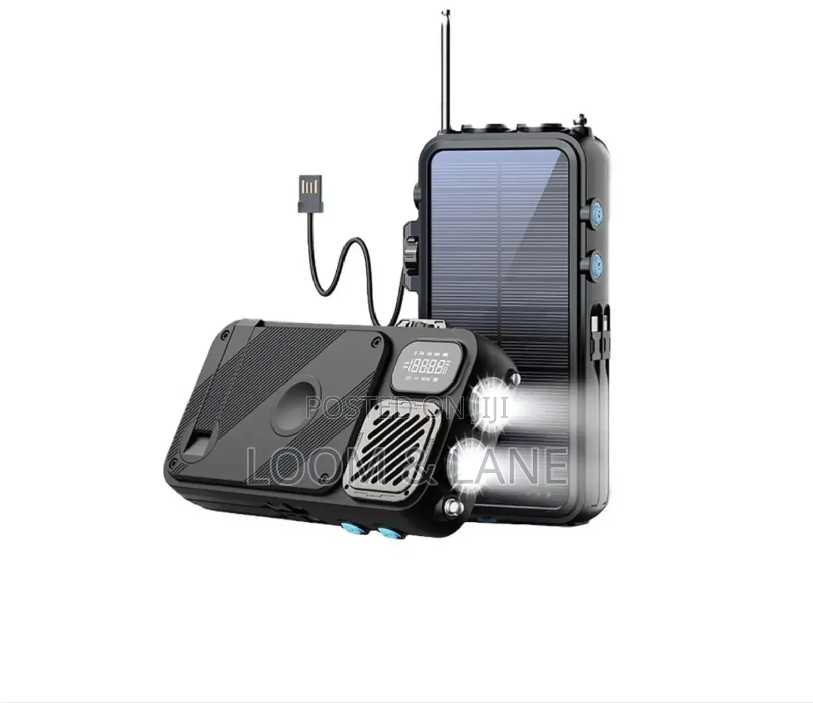 Powerology 16000mah Solar Power/Fm Radio/Speaker /Lights