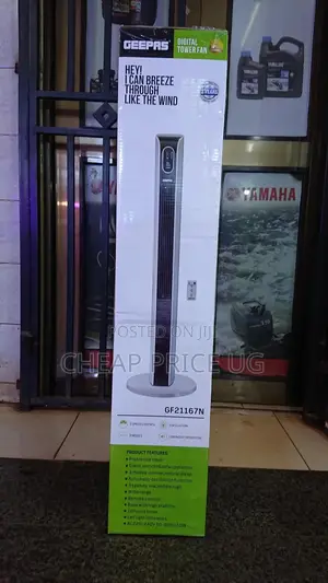 GEEPAS Digital Tower Fan With Remote