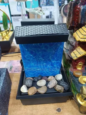 Relaxing Waterfall Light Show Tabletopwater Fountain Compact