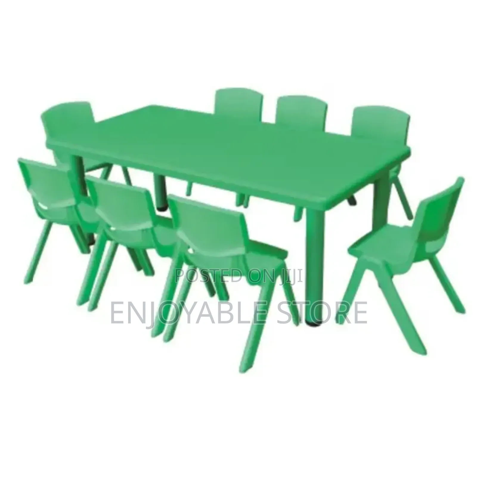 Affordable Plastic Kindergarten Table and 8 Chairs
